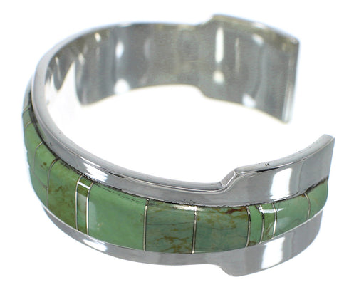 Sterling Silver Turquoise Inlay Southwest Cuff Bracelet VX60512